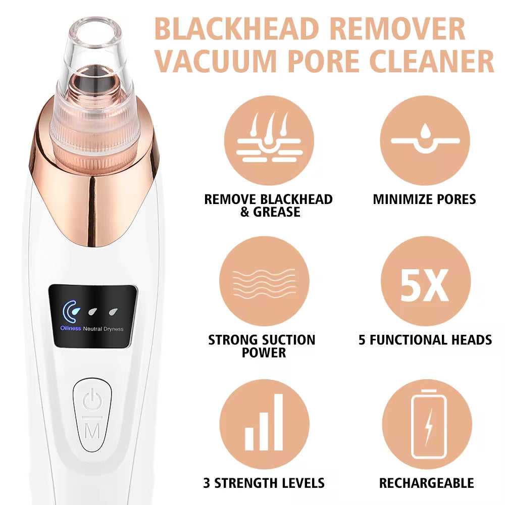 Revolutionary Electric Blackhead Remover Vacuum - Achieve Smooth, Clear Skin with Our Deep Cleansing Facial Tool!