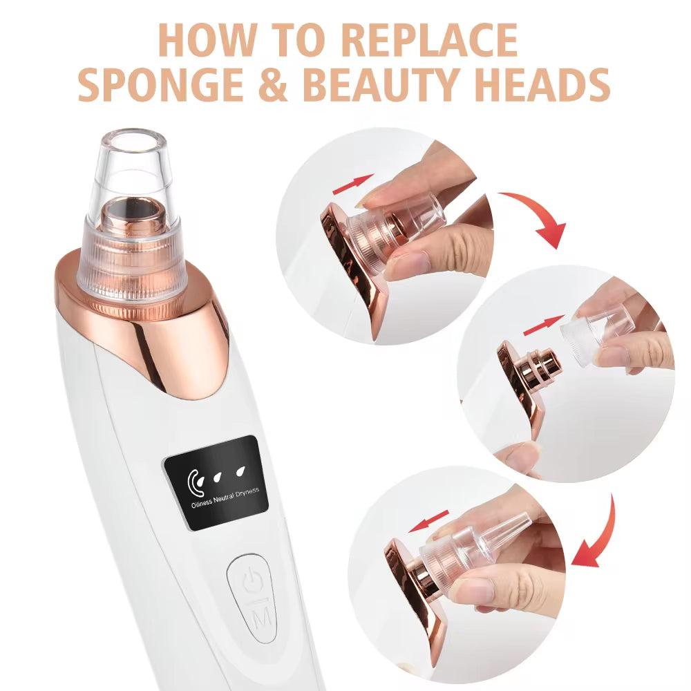 Revolutionary Electric Blackhead Remover Vacuum - Achieve Smooth, Clear Skin with Our Deep Cleansing Facial Tool!