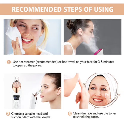 Revolutionary Electric Blackhead Remover Vacuum - Achieve Smooth, Clear Skin with Our Deep Cleansing Facial Tool!